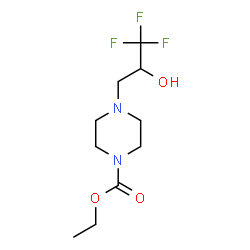 4-(3,3,3-TRIFLUORO-2-HYDROXY-PROPYL)-PIPERAZINE-1-CARBOXYLIC ACID ETHYL ESTER结构式