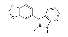 3-(1,3-benzodioxol-5-yl)-2-methyl-1H-pyrrolo[2,3-b]pyridine结构式