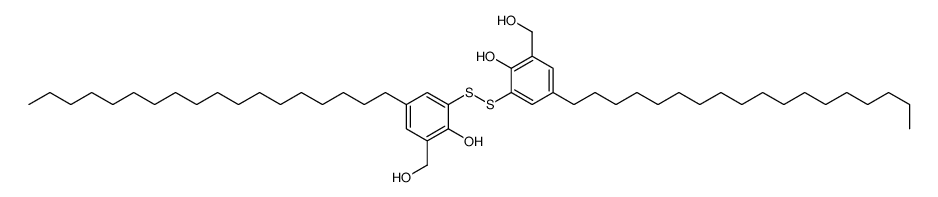 2-[[2-hydroxy-3-(hydroxymethyl)-5-octadecylphenyl]disulfanyl]-6-(hydroxymethyl)-4-octadecylphenol结构式