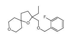 2-ethyl-2-[(2-fluorophenyl)methoxymethyl]-1,8-dioxaspiro[4.5]decane结构式