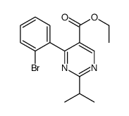 Ethyl 4-(2-bromophenyl)-2-isopropyl-5-pyrimidinecarboxylate Structure