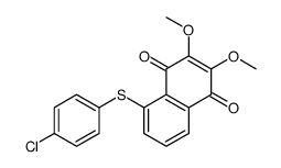 5-(4-chlorophenyl)sulfanyl-2,3-dimethoxynaphthalene-1,4-dione结构式