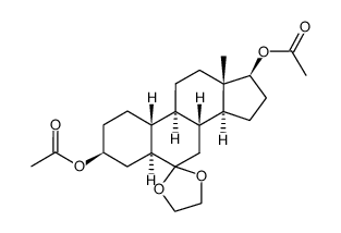 3β,17β-diacetoxy-6,6-ethylenedioxy-19-nor-5α-androstane Structure