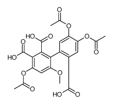 [1,1'-Biphenyl]-2,2',3-tricarboxylic acid, 4,4',5'-tris(acetyloxy)-6-methoxy Structure