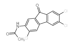 N-(3,6,7-trichloro-9-oxo-fluoren-2-yl)acetamide Structure