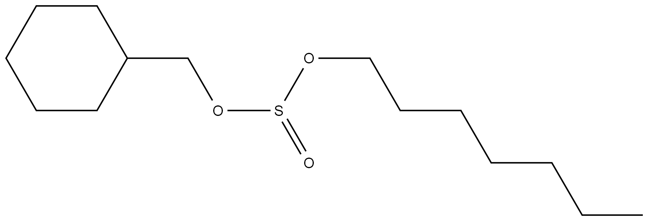 Cyclohexylmethyl Heptyl Sulfite Structure