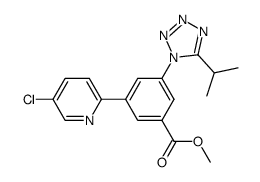 3-(5-chloropyridin-2-yl)-5-(5-isopropyltetrazol-1-yl)benzoic acid methyl ester Structure