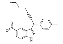 5-nitro-3-[1-(4-tolyl)hept-2-ynyl]-1H-indole Structure