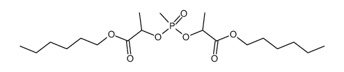 Methylphosphonsaeure-bis-<1-hexyloxycarbonyl-ethylester>结构式