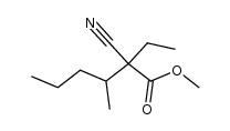 2-ethyl-2-cyano-3-methyl-hexanoic acid methyl ester Structure