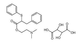 (2R,3R)-2,3-dihydroxybutanedioic acid,2-(dimethylamino)ethyl 3-phenyl-2-phenylsulfanylpropanoate结构式