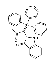 2-(2-oxo-1-(triphenylphosphoranylidene)propyl)-1H-indazol-3(2H)-one结构式