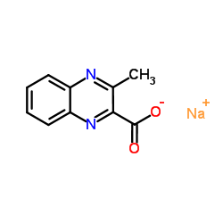 3-甲基喹喔啉-2-羧酸钠结构式