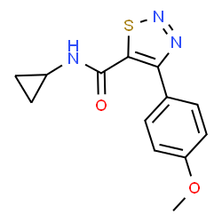 N-Cyclopropyl-4-(4-methoxyphenyl)-1,2,3-thiadiazole-5-carboxamide结构式