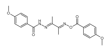 4-methoxy-N'-(3-(((4-methoxybenzoyl)oxy)imino)butan-2-ylidene)benzohydrazide结构式