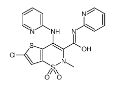 6-chloro-2-methyl-1,1-dioxo-N-pyridin-2-yl-4-(pyridin-2-ylamino)thieno[2,3-e]thiazine-3-carboxamide结构式