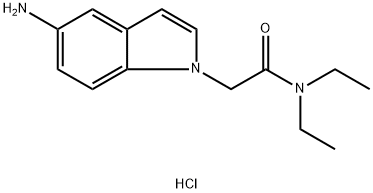 2-(5-amino-1H-indol-1-yl)-N,N-diethylacetamide hydrochloride structure