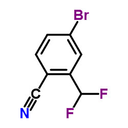 4-bromo-2-(difluoromethyl)benzonitrile结构式