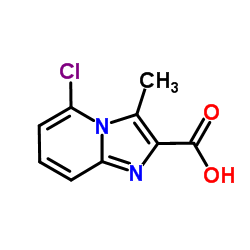 5-氯-3-甲基咪唑并[1,2-a]吡啶-2-羧酸结构式