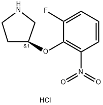 (S)-3-(2-Fluoro-6-nitrophenoxy)pyrrolidine hydrochloride结构式
