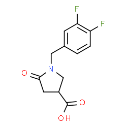 1-(3,4-Difluorobenzyl)-5-oxopyrrolidine-3-carboxylic acid Structure