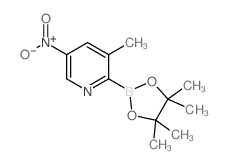 3-Methyl-5-nitropyridine-2-boronic acid pinacol ester结构式