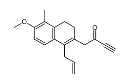 1-(3,4-dihydro-6-methoxy-5-methyl-1-(2-propenyl)-2-naphthalenyl)-3-butyn-3-one结构式