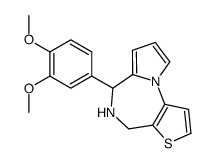 4H-Pyrrolo(1,2-a)thieno(2,3-f)(1,4)diazepine,5,6-dihydro-6-(3,4-dimethoxyphenyl) Structure