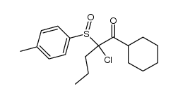 2-chloro-1-cyclohexyl-2-(p-tolylsulfinyl)-1-pentanone Structure