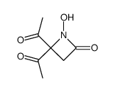 2-Azetidinone, 4,4-diacetyl-1-hydroxy- (9CI) structure