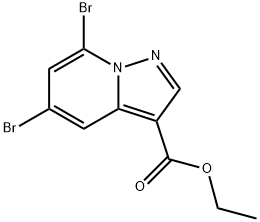 5,7-Dibromo-pyrazolo[1,5-a]pyridine-3-carboxylic acid ethyl ester Structure