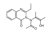 (Z)-N-(2-ethyl-4-oxoquinazolin-3(4H)-yl)-N-(3-hydroxybut-2-en-2-yl)acetamide结构式