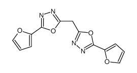 2-(furan-2-yl)-5-[[5-(furan-2-yl)-1,3,4-oxadiazol-2-yl]methyl]-1,3,4-oxadiazole结构式