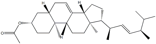 5α-Ergosta-7,22-dien-3β-ol acetate结构式