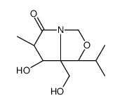 (3R,4S,5R,6S)-1-AZA-4-HYDROXY-5-HYDROXYMETHYL-6-ISOPROPYL-3-METHYL-7-OXABICYCL[3.3.0]OCTAN-2-ONE structure