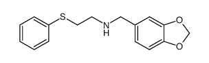 N-(benzo[d][1,3]dioxol-5-ylmethyl)-2-(phenylthio)ethan-1-amine结构式