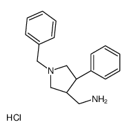 [(3R,4R)-1-BENZYL-4-PHENYLPYRROLIDIN-3-YL]METHANAMINIUM CHLORIDE结构式