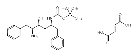 [2S,3S,5S]-2-氨基-3-羟基-5-叔丁氧羰基氨基-1,6-二苯基己烷富马酸盐结构式