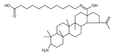 11-[[(1R,3aS,5aR,5bR,7aR,9S,11aR,11bR,13aR,13bR)-9-amino-5a,5b,8,8,11a-pentamethyl-1-prop-1-en-2-yl-1,2,3,4,5,6,7,7a,9,10,11,11b,12,13,13a,13b-hexadecahydrocyclopenta[a]chrysene-3a-carbonyl]amino]undecanoic acid Structure