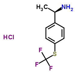 (R)-1-(4-((三氟甲硫基)苯基)乙胺盐酸盐结构式