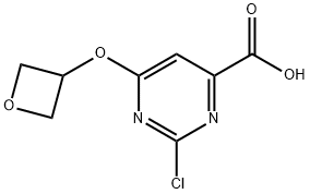 4-Pyrimidinecarboxylic acid, 2-chloro-6-(3-oxetanyloxy)-结构式