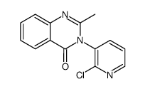 2-methyl-3-(2'-chloropyrid-3'-yl)quinazolin-4-one结构式