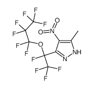 5-methyl-4-nitro-3-[1,2,2,2-tetrafluoro-1-(1,1,2,2,3,3,3-heptafluoropropoxy)ethyl]-1H-pyrazole结构式