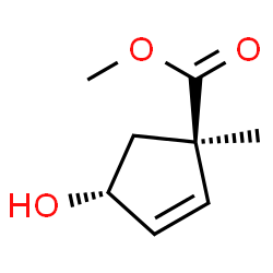 2-Cyclopentene-1-carboxylicacid,4-hydroxy-1-methyl-,methylester,(1R,4R)- Structure