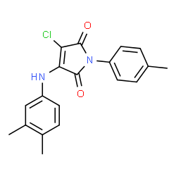 3-chloro-4-(3,4-dimethylanilino)-1-(4-methylphenyl)-1H-pyrrole-2,5-dione结构式