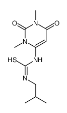 1-(1,3-dimethyl-2,6-dioxopyrimidin-4-yl)-3-(2-methylpropyl)thiourea结构式