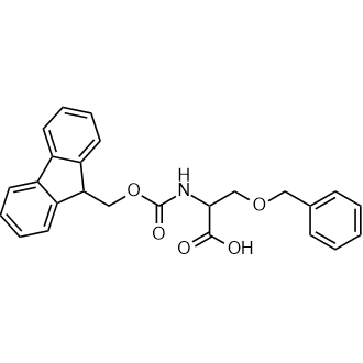 N-(((9H-fluoren-9-yl)methoxy)carbonyl)-O-benzylserine Structure