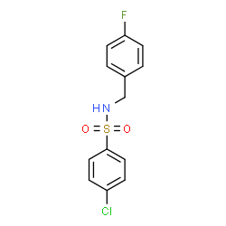 ((4-CHLOROPHENYL)SULFONYL)((4-FLUOROPHENYL)METHYL)AMINE结构式