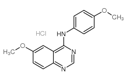 6-methoxy-N-(4-methoxyphenyl)quinazolin-4-amine,hydrochloride Structure