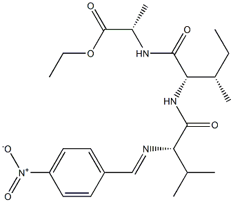 N-[(4-Nitrophenyl)methylene]-L-Val-L-Ile-L-Ala-OEt structure